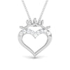 Front View of Platinum Infinity Heart Pendant with Diamonds JL PT P 8215
