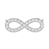Jewelove™ Pendants Platinum Infinity Pendant with Diamonds for Women JL PT P PF RD 103