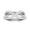 Jewelove™ Rings Platinum Infinity Ring with Diamonds for Women JL PT 968