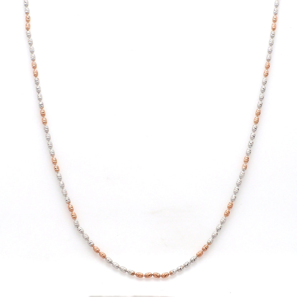 Jewelove™ Chains Platinum Japanese Chain with Rose Gold Polish JL PT CH 841