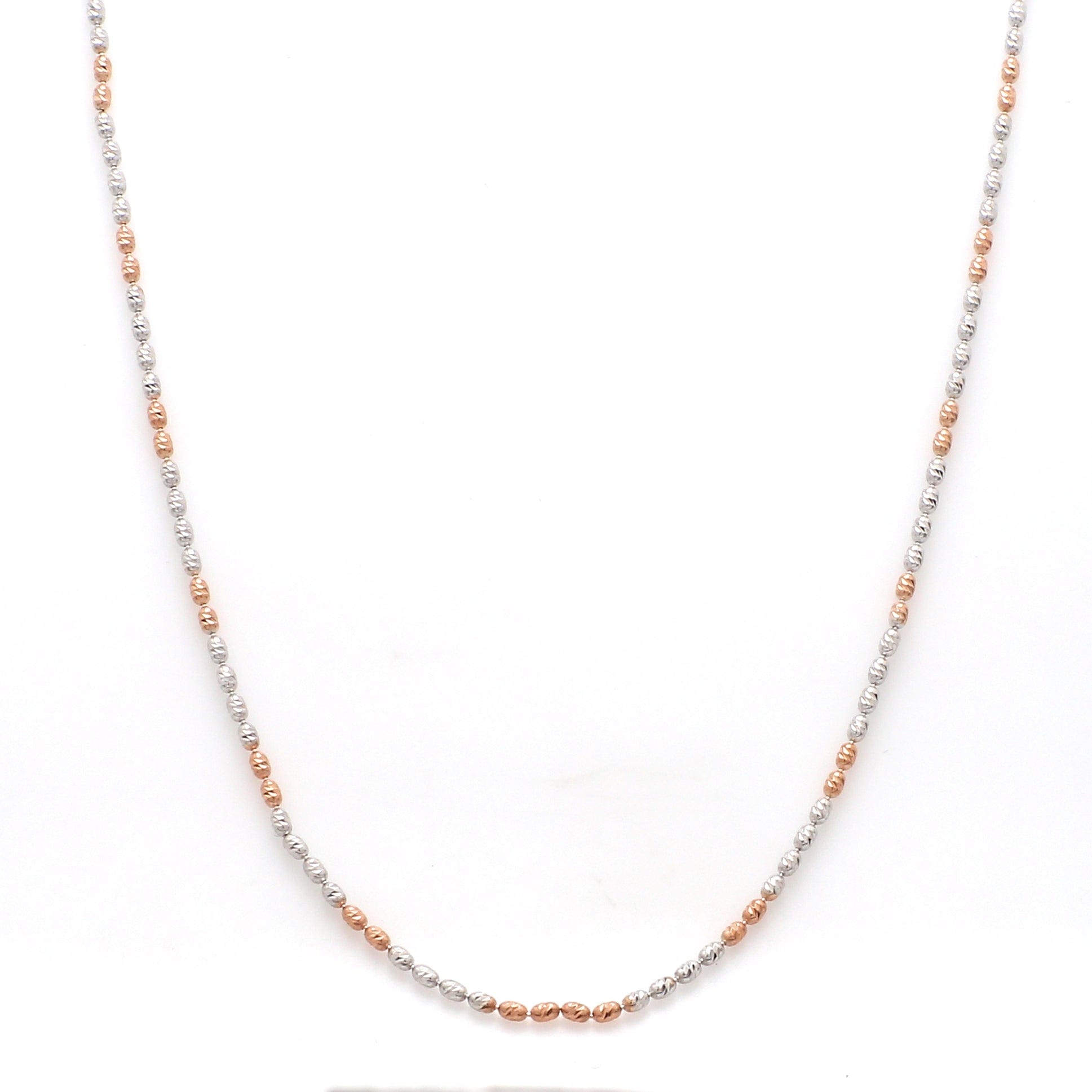Platinum Japanese Chain with Rose Gold Polish JL PT CH 841-RG
