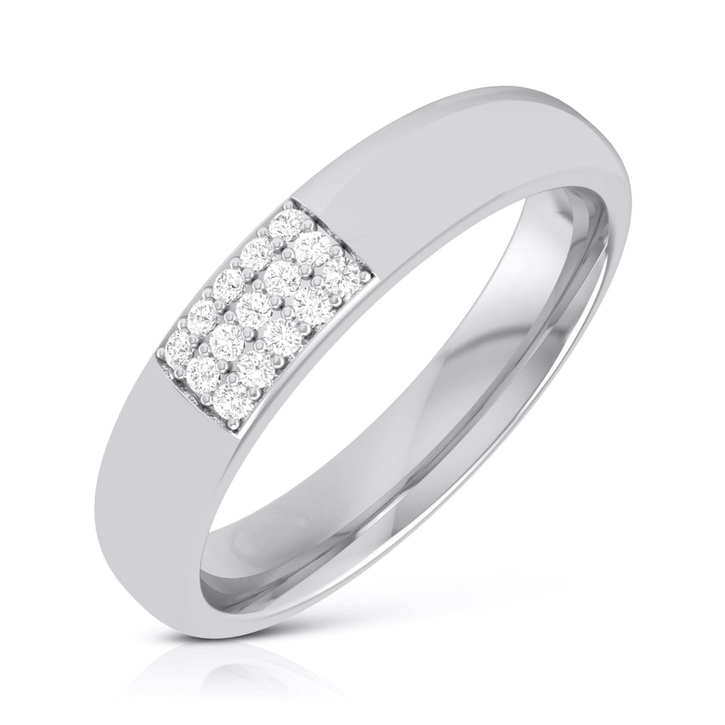 Jewelove™ Rings Men's Band only / SI IJ Platinum Love Bands with Diamond JL PT R-8016