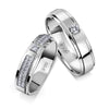 Jewelove™ Rings Both / SI IJ Platinum Love Bands with Sparkling Diamonds JL PT 622