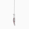 Jewelove™ Pendants Platinum Marquise Ruby Pendant with Diamond for Women JL PT P 18031
