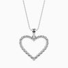 Jewelove™ Pendants Platinum Milgrain Heart Pendant for Women JL PT P 18020