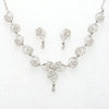 FRONT View of Platinum Necklace with Diamonds JL PT N34
