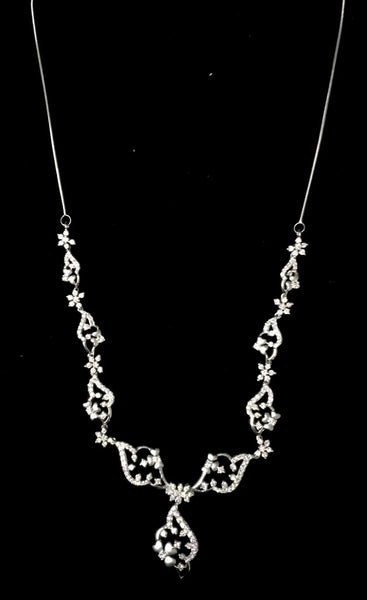 Platinum Necklaces in India - Super Sale - Platinum Necklace With Diamonds JL PT N35