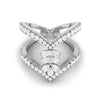 Jewelove™ Rings VS GH / Women's Band only Platinum Pear Marquise Ring with Diamonds for Women JL PT DM 0037