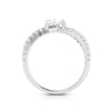 Jewelove™ Rings VS GH / Women's Band only Platinum Pear Marquise Ring with Diamonds for Women JL PT DM 0047