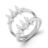 Jewelove™ Rings VS GH / Women's Band only Platinum Pear Marquise Ring with Diamonds for Women JL PT DM 0054