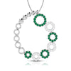 Jewelove™ Pendants Green Platinum Pendant for Women JL PT P NL8632