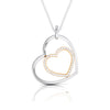 Jewelove™ Pendants Platinum Pendant with a Diamond Studded Rose Gold Heart JL PT P 8107