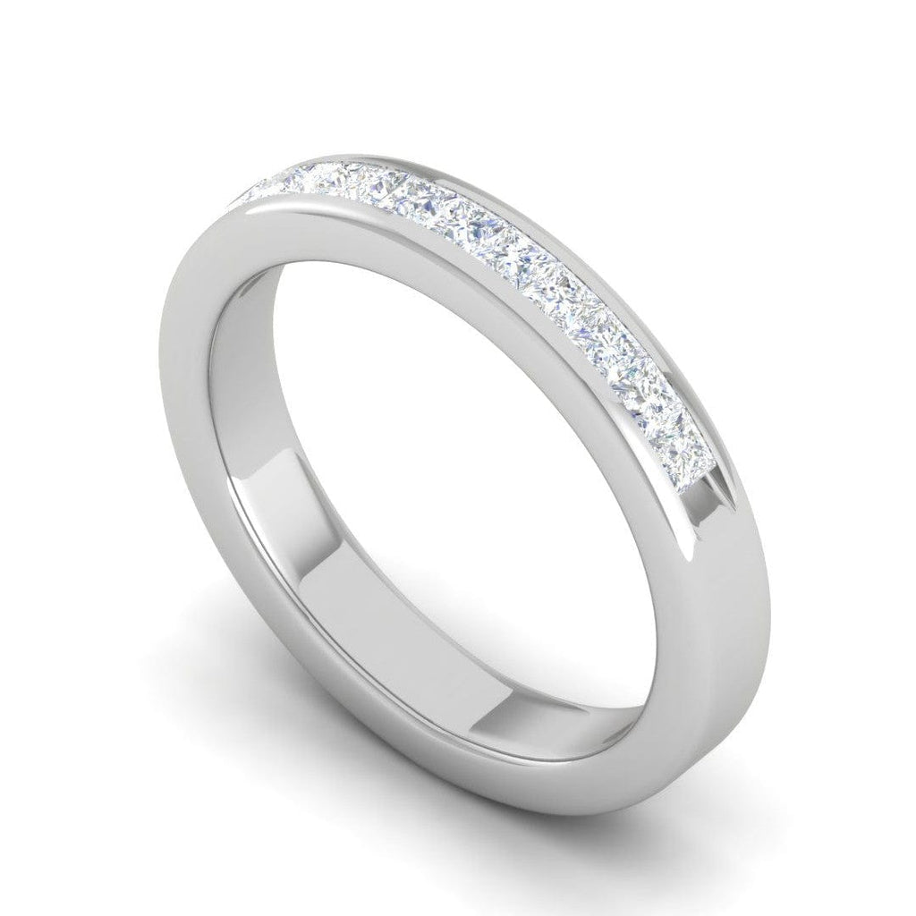 Jewelove™ Rings Platinum Princess Cut Diamond Ring for Women JL PT WB RD 159