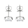 Jewelove™ Earrings VS I Platinum Princess Cut Solitaire Diamonds Earrings JL PT E SE RD 108