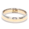 Front View of Platinum Ring with a Yellow Gold Line Women's Ring JL PT 650