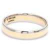 Side View of Platinum Ring with a Yellow Gold Line Men's Ring JL PT 650