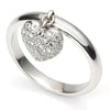 Platinum Ring with Diamond Heart Pendant SJ PTO 286 - Suranas Jewelove
 - 3