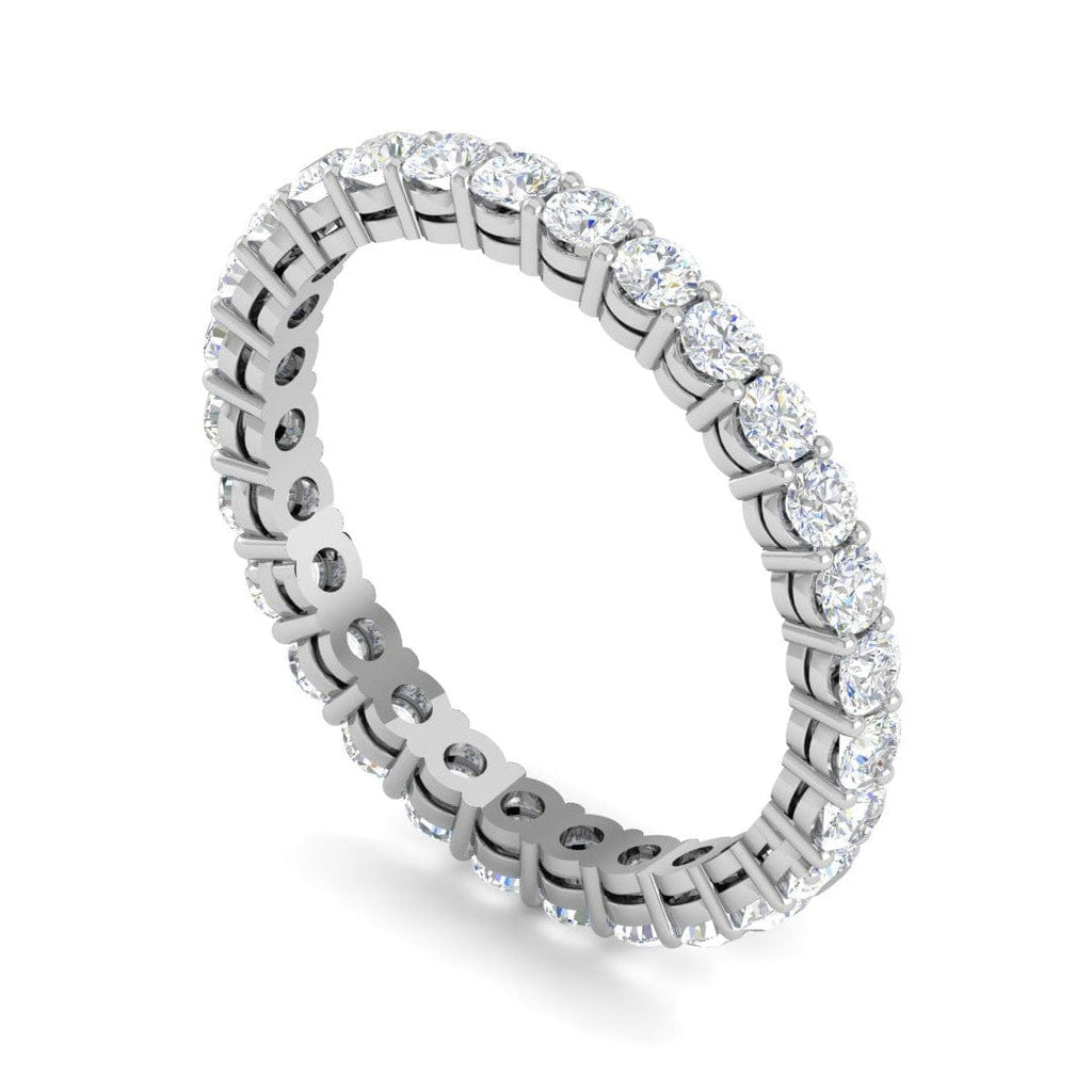 Jewelove™ Rings Women's Band only / SI IJ Platinum Ring With Diamonds for Women JL PT ET RD 101