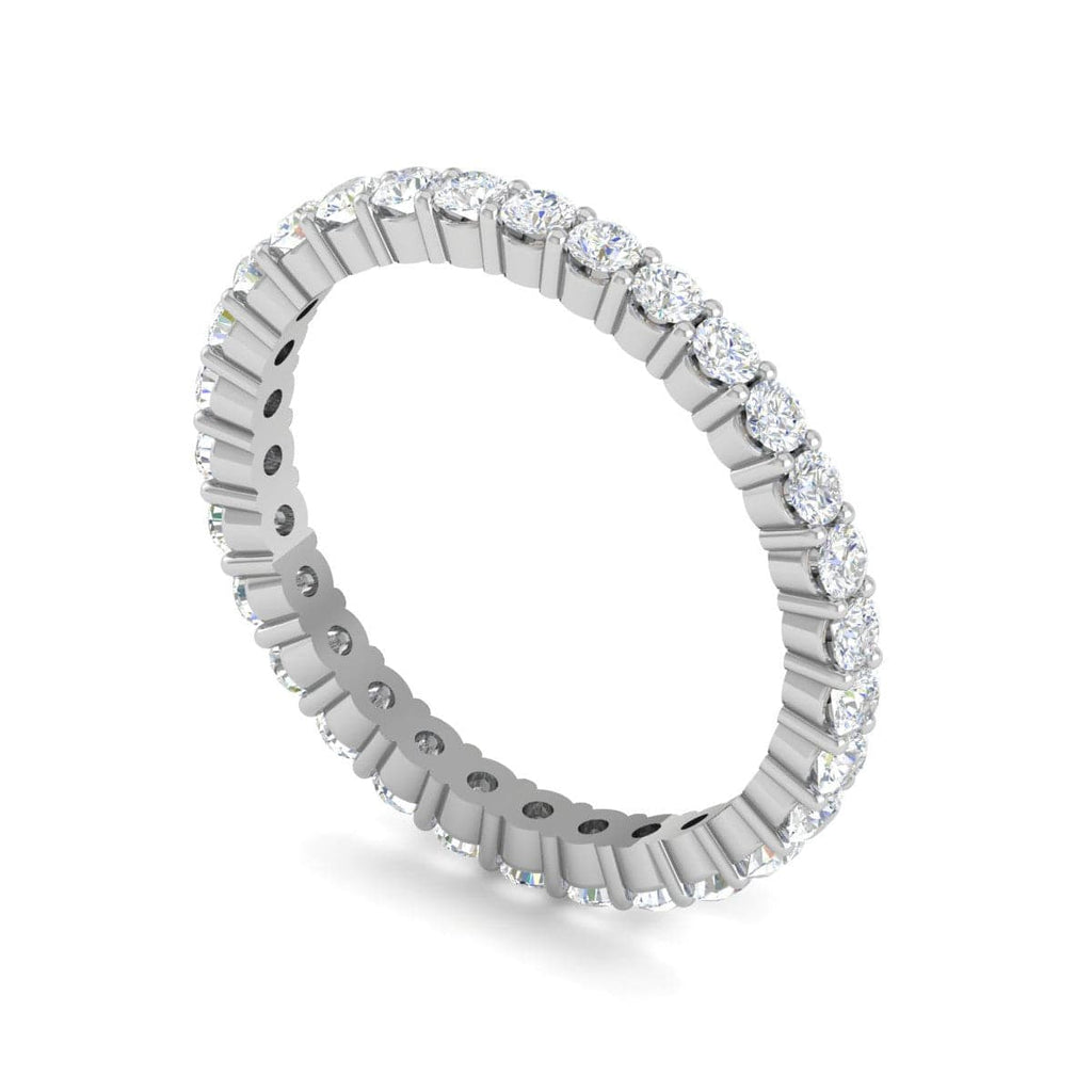 Jewelove™ Rings Women's Band only / SI IJ Platinum Ring With Diamonds for Women JL PT ET RD 103