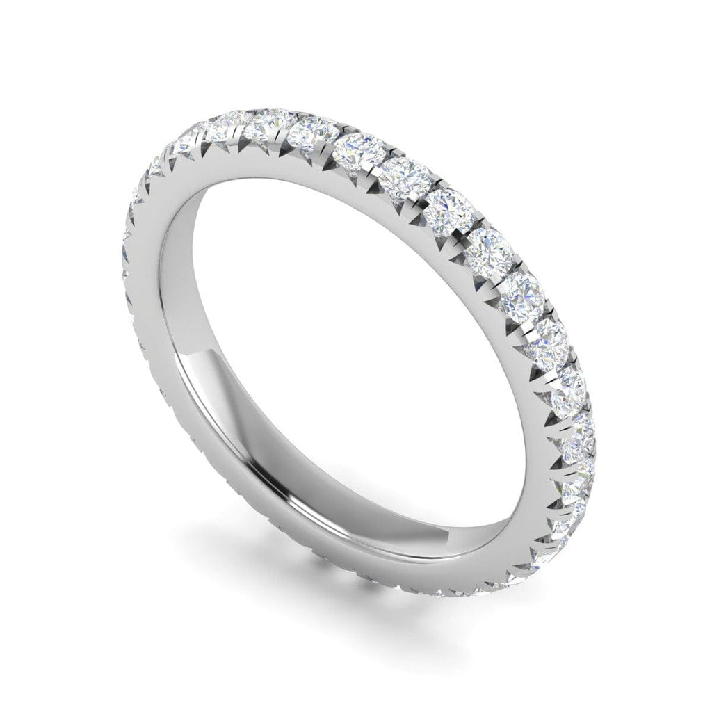 Jewelove™ Rings Women's Band only / SI IJ Platinum Ring With Diamonds for Women JL PT ET RD 105