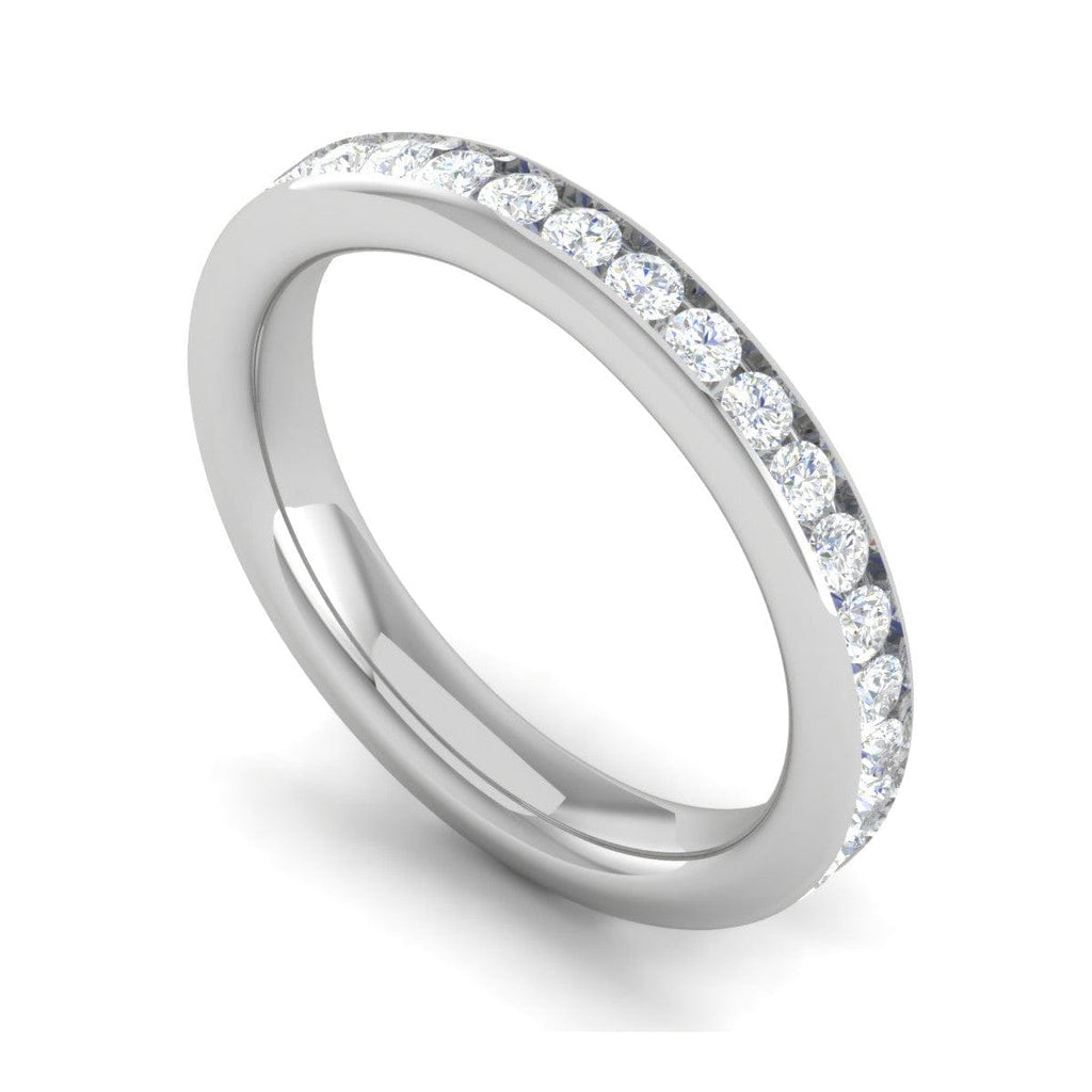 Jewelove™ Rings Women's Band only / SI IJ Platinum Ring With Diamonds for Women JL PT ET RD 111