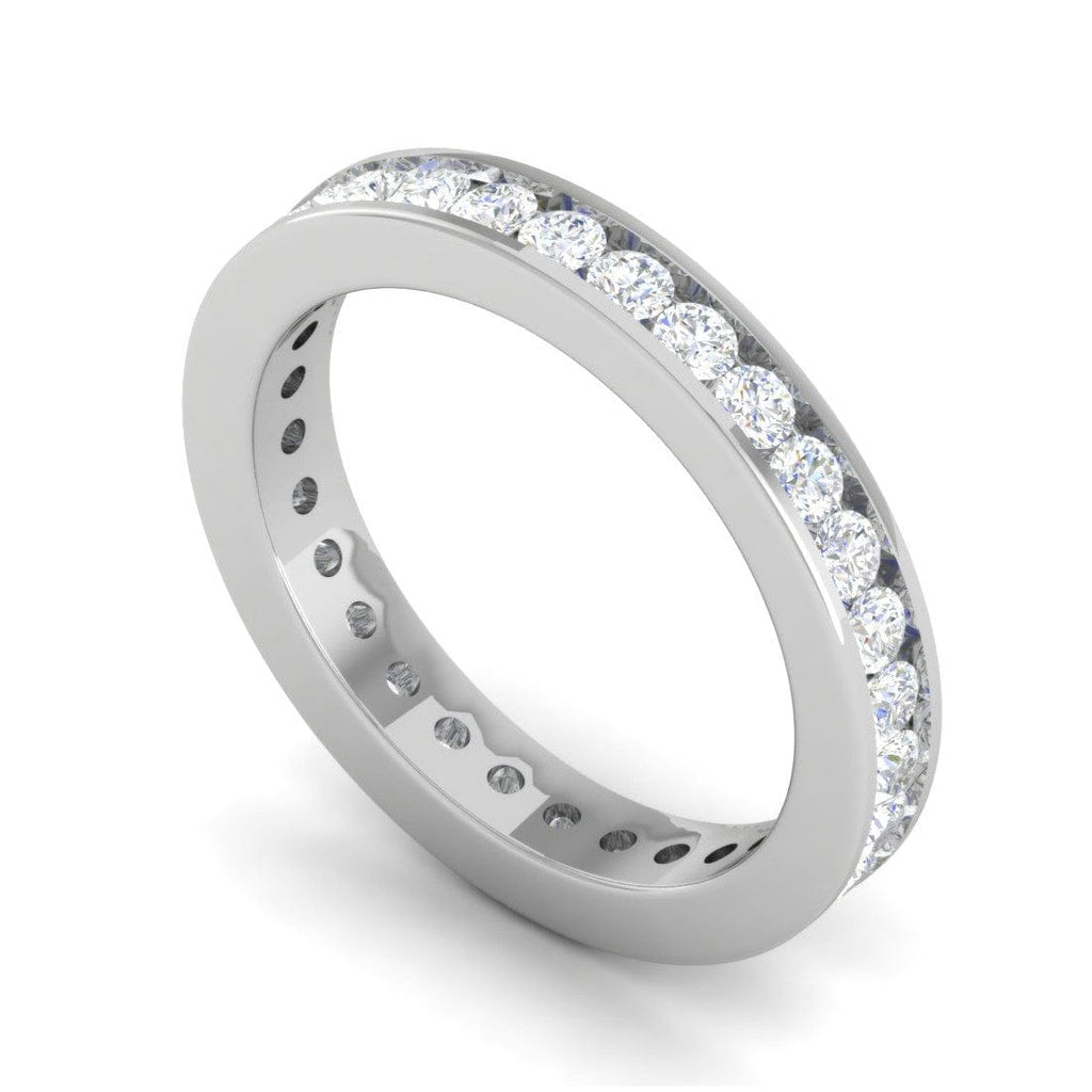 Jewelove™ Rings Women's Band only / SI IJ Platinum Ring With Diamonds for Women JL PT ET RD 112