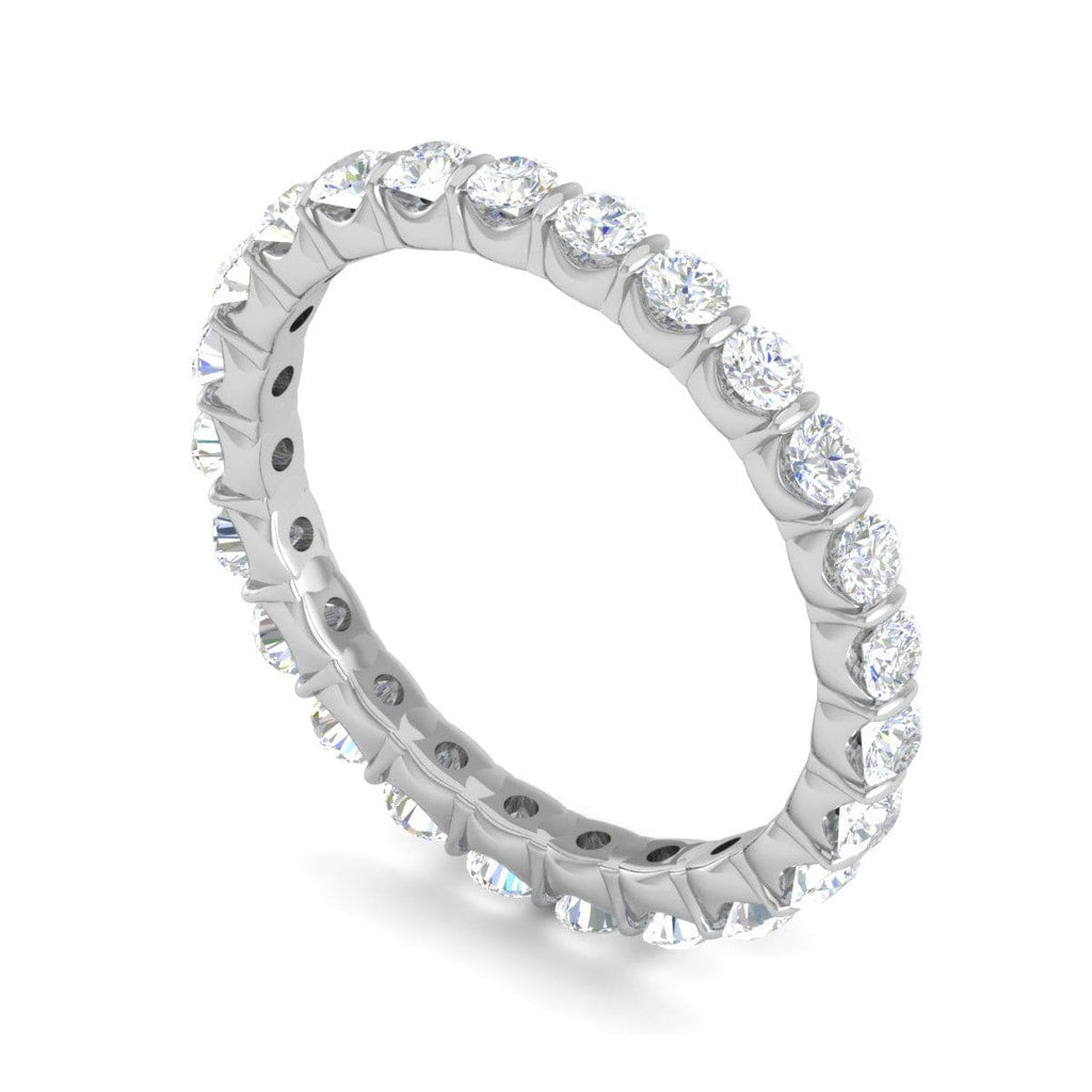 Jewelove™ Rings Women's Band only / SI IJ Platinum Ring With Diamonds for Women JL PT ET RD 114