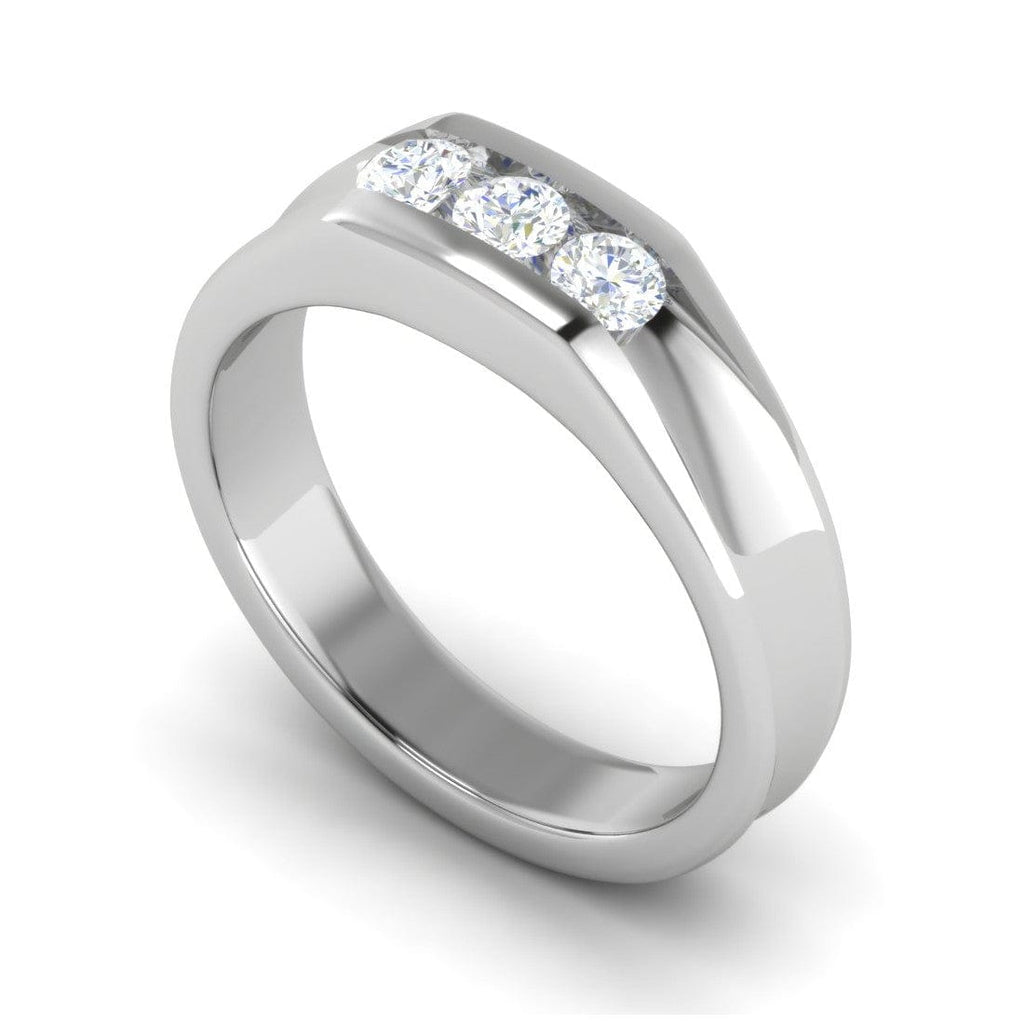 Jewelove™ Rings Platinum Ring with Diamonds for Women JL PT MB RD 106