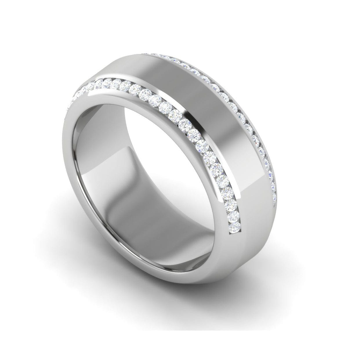 Daesar Platinum Ring Women and Men Personalized Couple Rings Simple Round  Diamond Ring Women and Men White Gold Rings Women Size 5 & Men Size 10 |  Amazon.com
