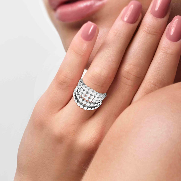 Jewelove™ Rings Platinum Ring with Diamonds for Women JL PT R-5