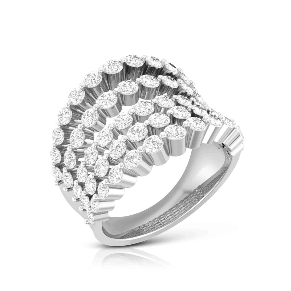 Jewelove™ Rings Platinum Ring with Diamonds for Women JL PT R-5