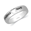 Jewelove™ Rings Platinum Ring with Heart Endless Love Black Engraving JL PT 337