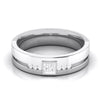 Jewelove™ Rings SI IJ / Women's Band Only Platinum Ring with Princess Cut Diamond for Women JL PT R-8010