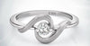 Jewelove™ Rings Platinum ring with Single Diamond for Women SJ PTO 201