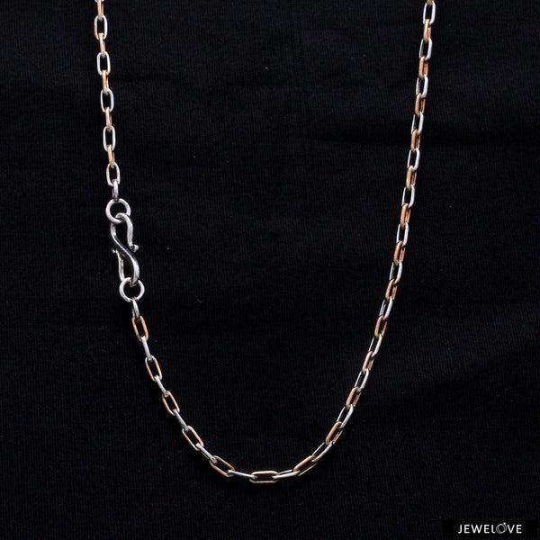 Jewelove™ Chains Platinum + Rose Gold Chain for Men JL PT CH 1041