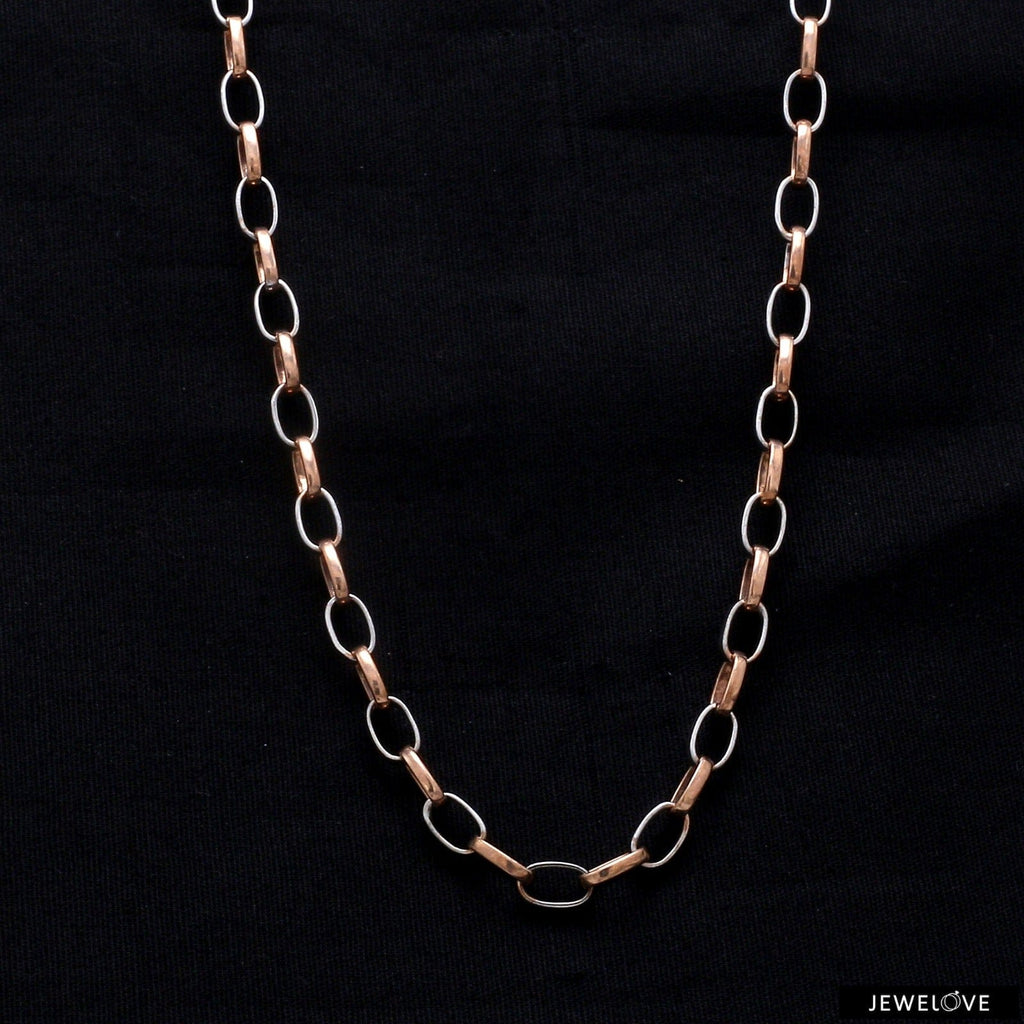 Jewelove™ Chains Platinum + Rose Gold Chain for Men JL PT CH 1042