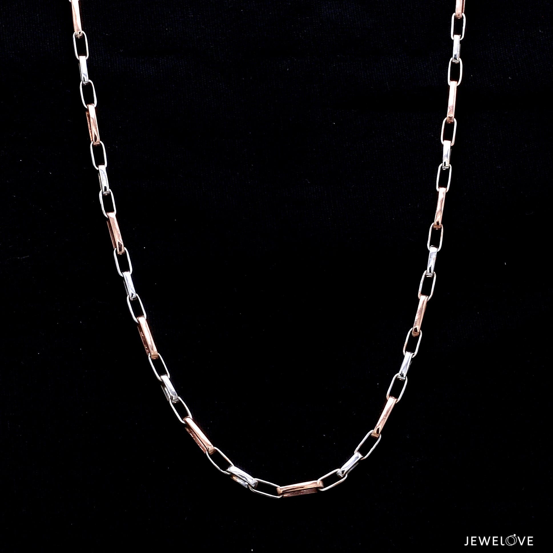 Platinum Rose Gold Chain for Men JL PT CH 1044