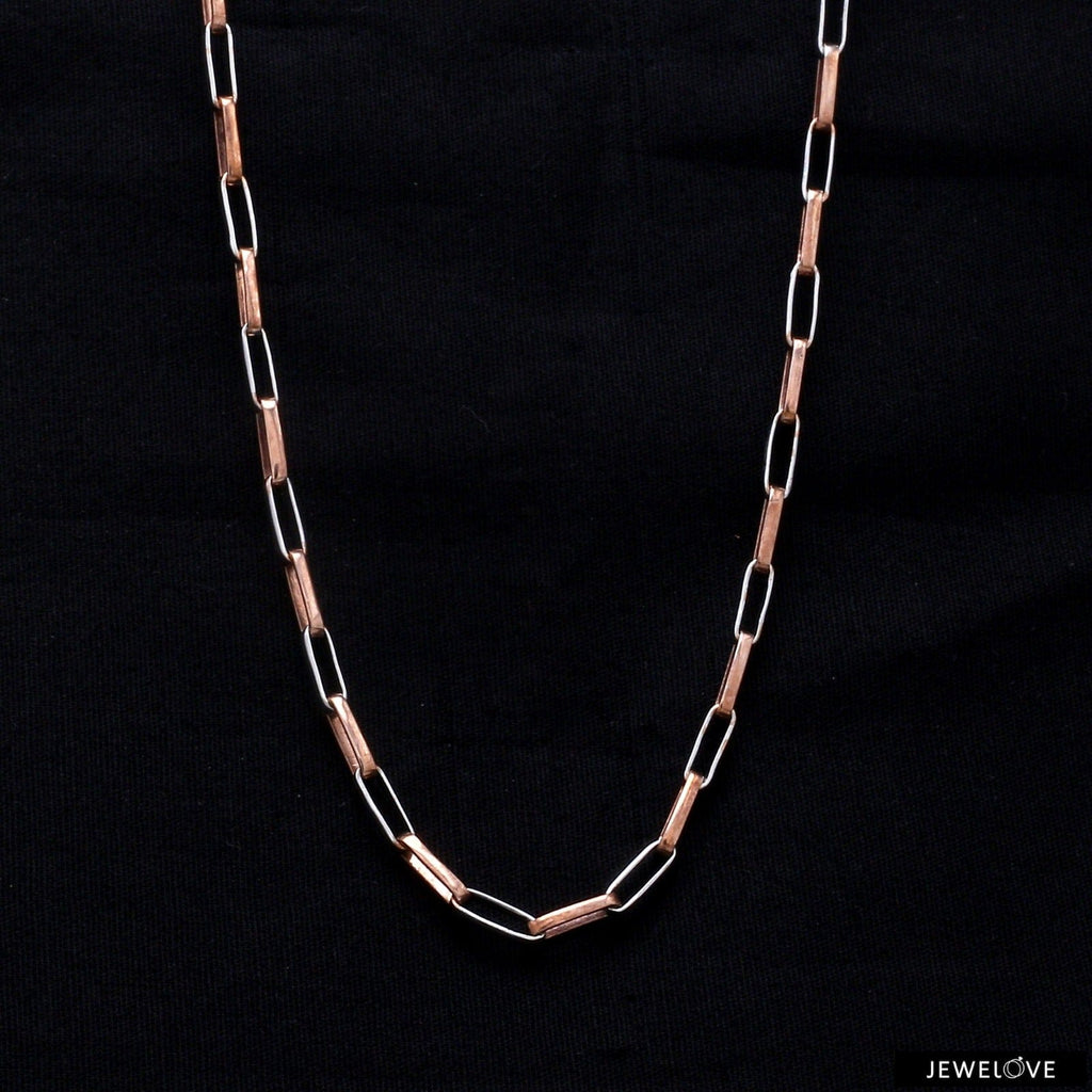 Jewelove™ Chains Platinum + Rose Gold Chain for Men JL PT CH 1046