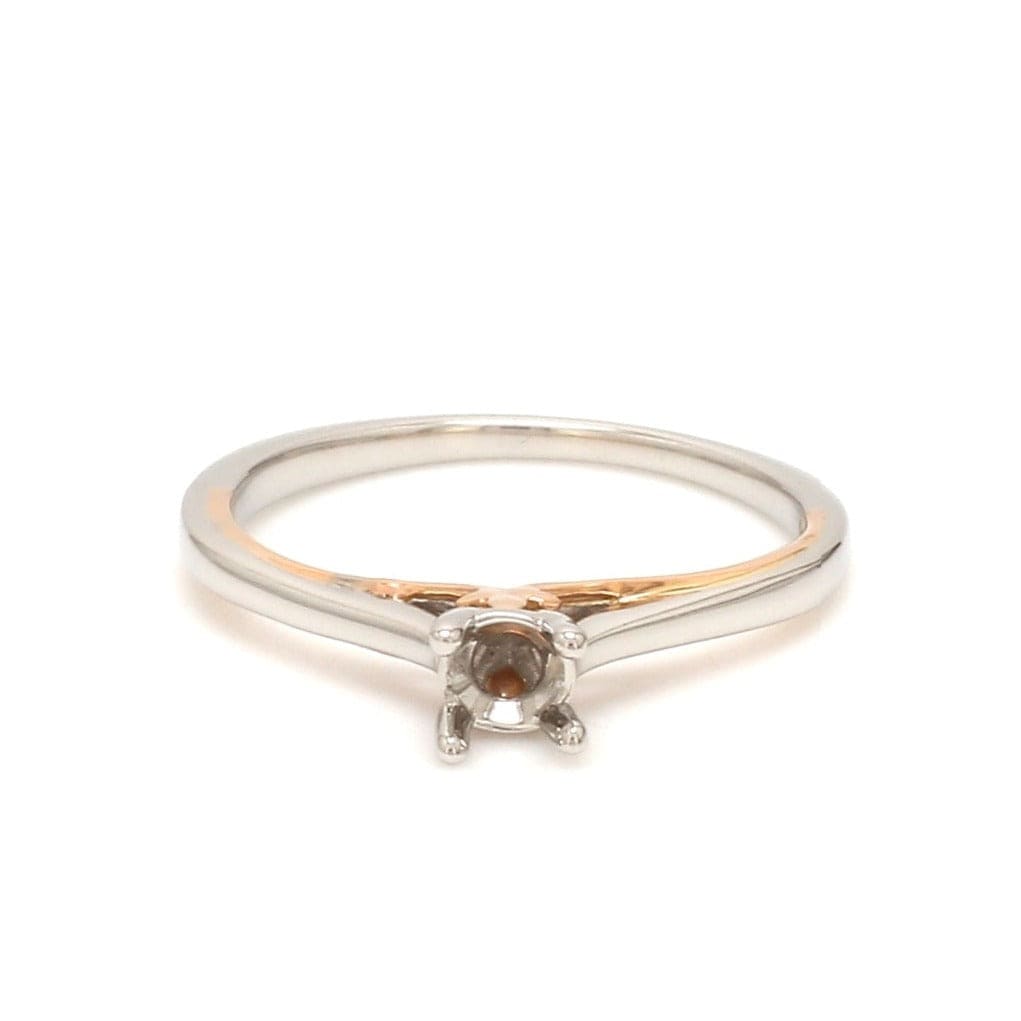 Jewelove™ Rings Women's Band only Platinum Rose Gold Solitaire Mounting JL PT 1151- M