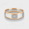 Jewelove™ Rings SI IJ / Men's Band only Platinum Rose Gold with Diamond Ring for Men JL PT 1117