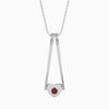 Jewelove™ Pendants SI IJ Platinum Ruby Heart Pendant with Diamond for Women JL PT P 18016