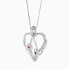 Jewelove™ Pendants Platinum Ruby Heart Pendant with Diamond for Women JL PT P 18022