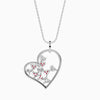 Jewelove™ Pendants Platinum Ruby Heart Pendant with Diamond for Women JL PT P 18023