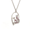 Jewelove™ Pendants Platinum Ruby Heart Pendant with Diamond for Women JL PT P 18023