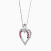 Jewelove™ Pendants Platinum Ruby Heart Pendant with Diamond for Women JL PT P 18029