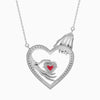 Jewelove™ Pendants Platinum Ruby Heart Pendant with Diamond for Women JL PT P 18038