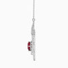 Jewelove™ Pendants Platinum Ruby Heart Pendant with Diamond for Women JL PT P 18038
