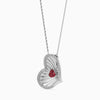 Jewelove™ Pendants Platinum Ruby Heart Pendant with Diamond for Women JL PT P 18045