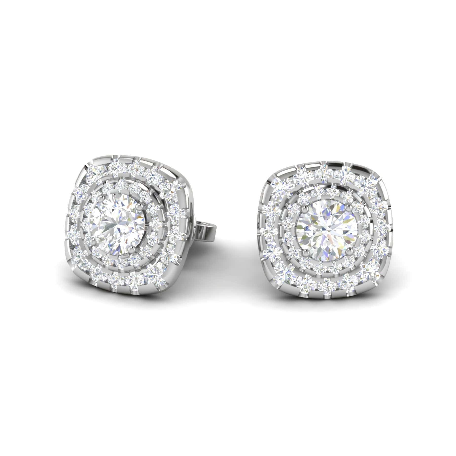 Allen Lab Grown Diamond Earrings, Solitaire, 3 Carat, 14K White Gold – Best  Brilliance