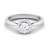 Jewelove™ Rings Platinum Solitaire Diamond Engagement Ring with Single Halo JL PT 6998